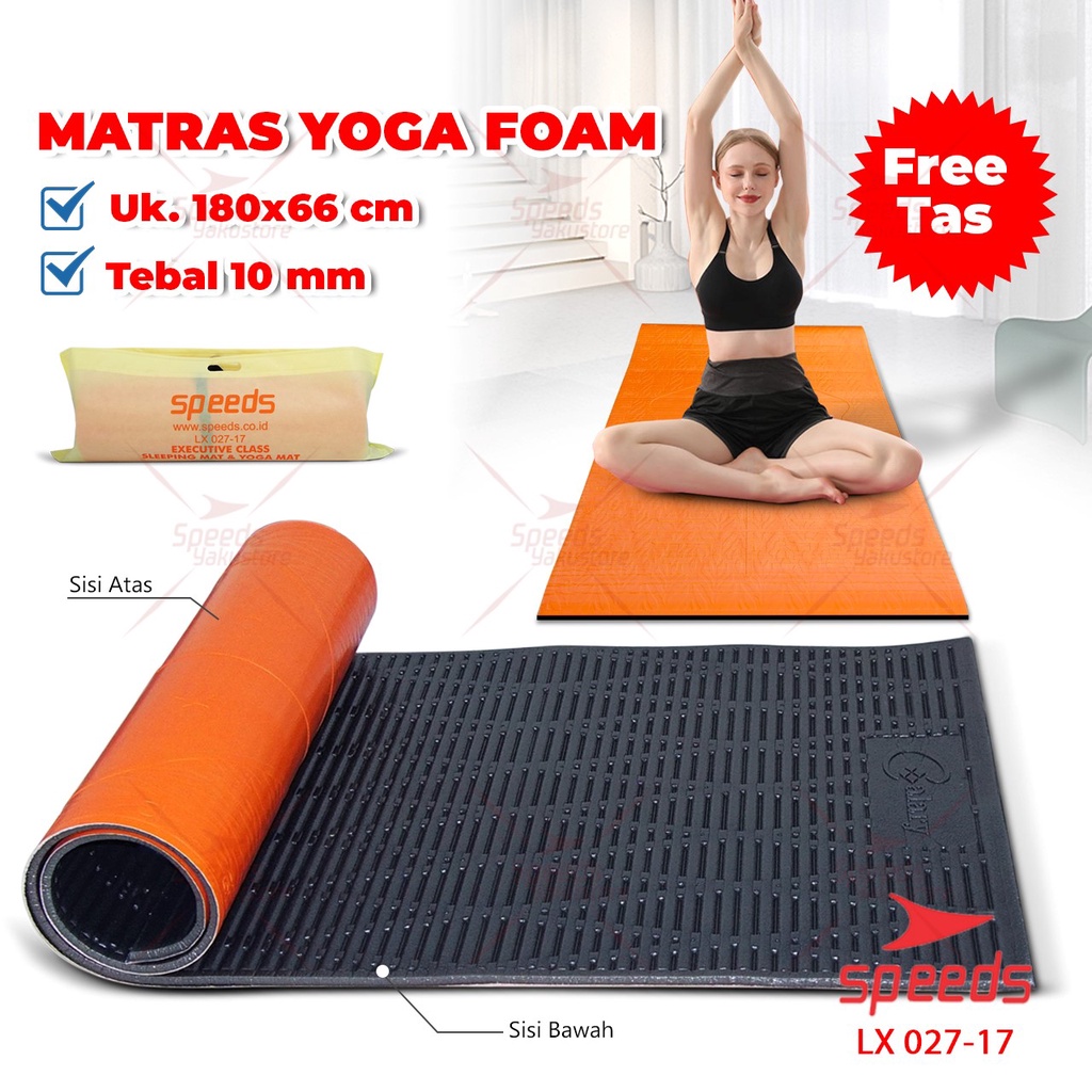 Jual SPEEDS Matras Yoga Tebal Karpet Gulung Foam Spons Alas Olahraga ...