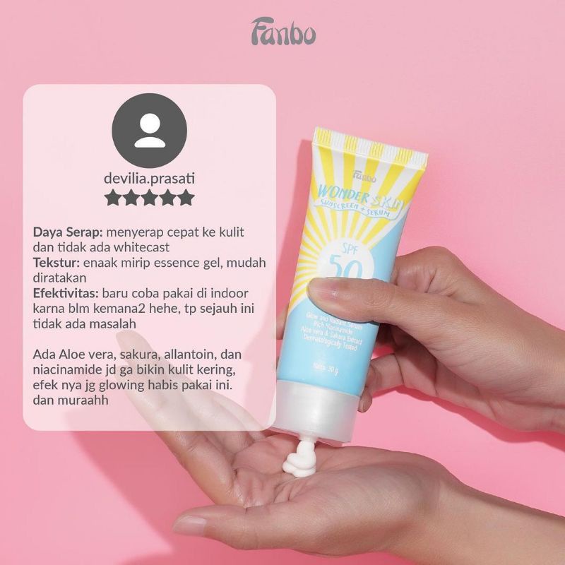 Jual Fanbo Wonder Skin Sunscreen & Serum SPF 50 PA++++ | Shopee Indonesia
