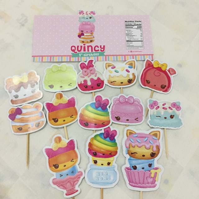 Jual Label susu indomilk topper cupcake num noms | Shopee Indonesia