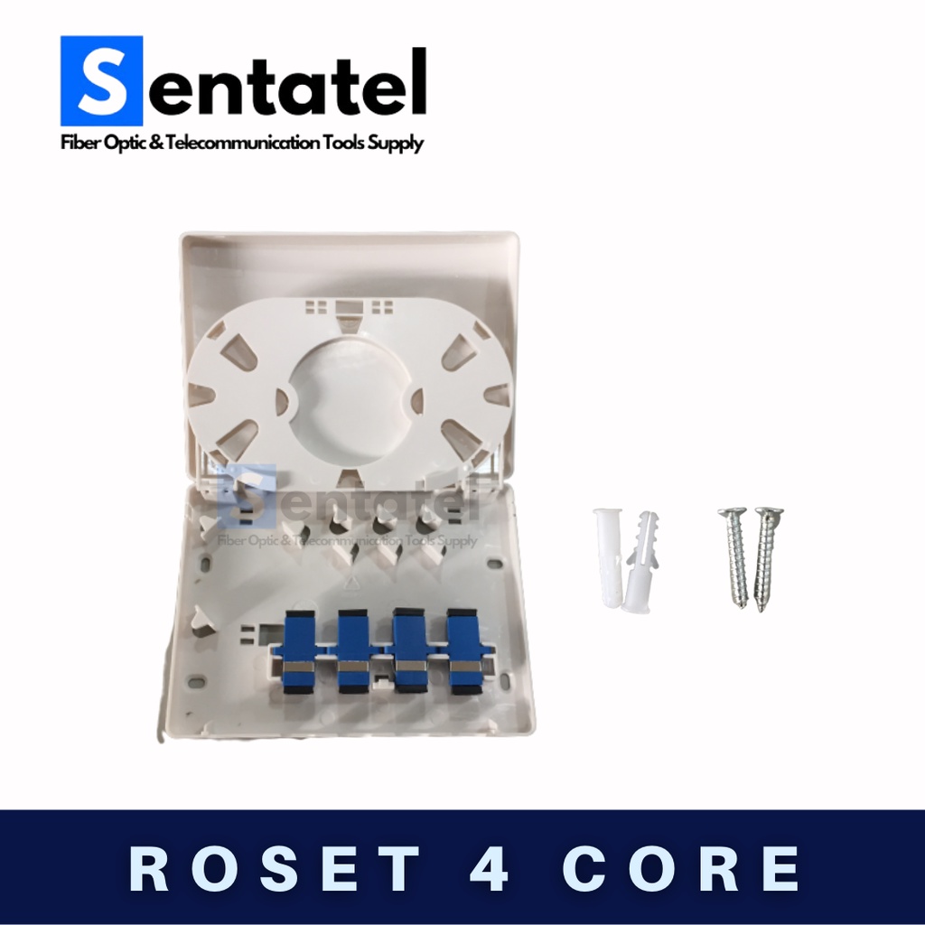 Jual ROSET FO 4 CORE / ROSET FTTH 4 CORE + 4 ADAPTOR SC UPC | Shopee ...