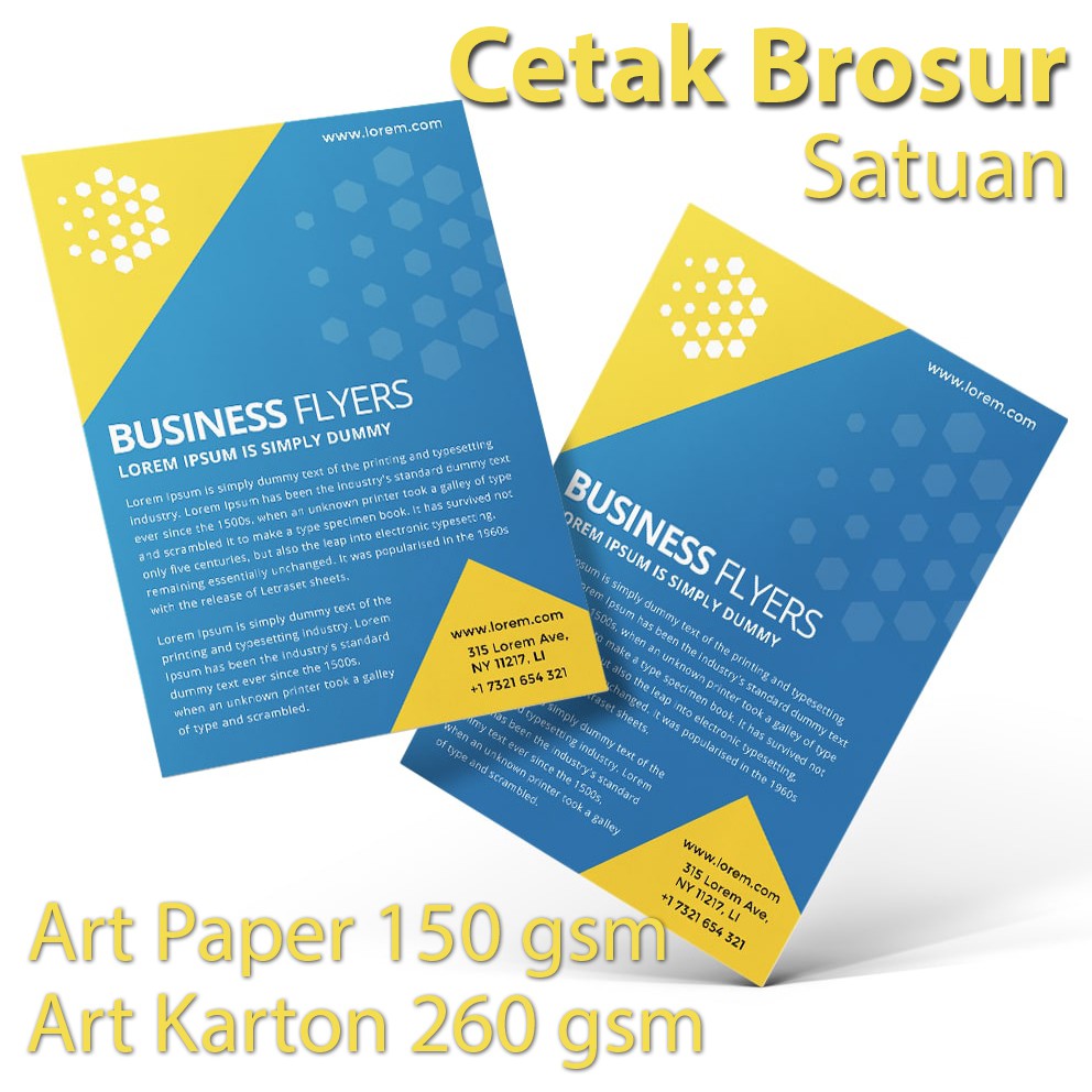 Jual Cetak Brosur A4 A5 Bahan Art Paper 150 Gsm Art Karton 260 Shopee