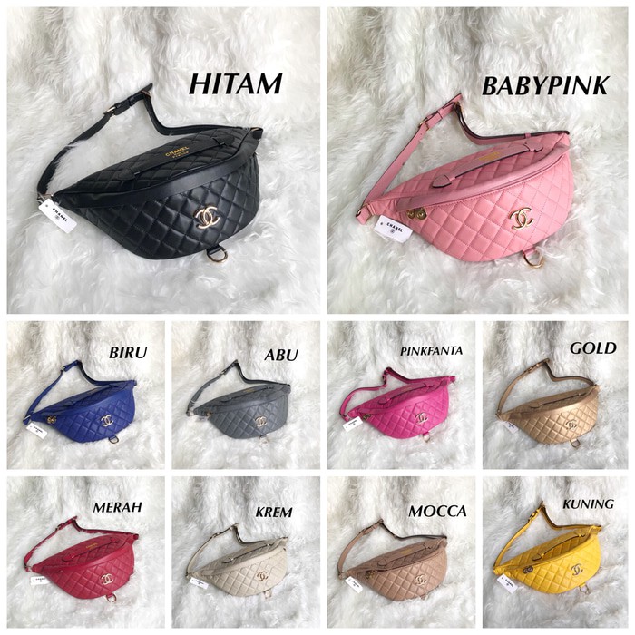 Tas Pinggang Wanita Waist Bag Chanel Batam Import Bumbag Beltbag Original