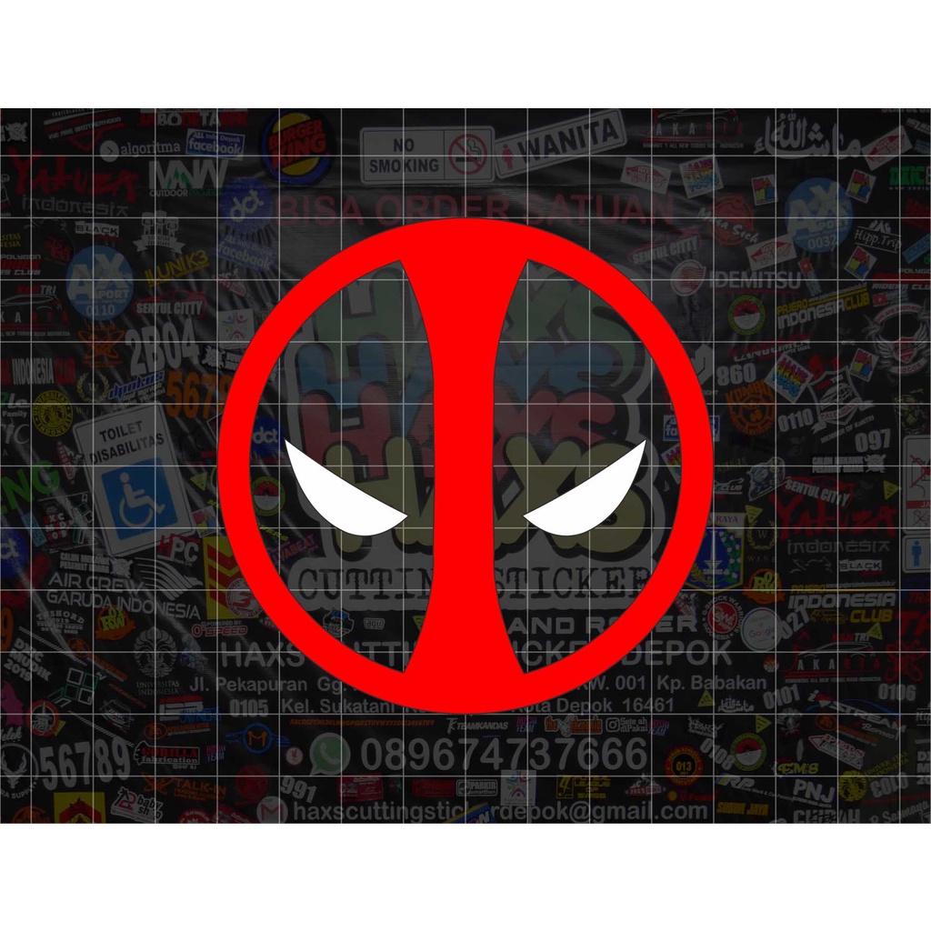 Jual Cutting Sticker Deadpool XForce Ukuran 8 Cm Mobil & Motor | Shopee ...
