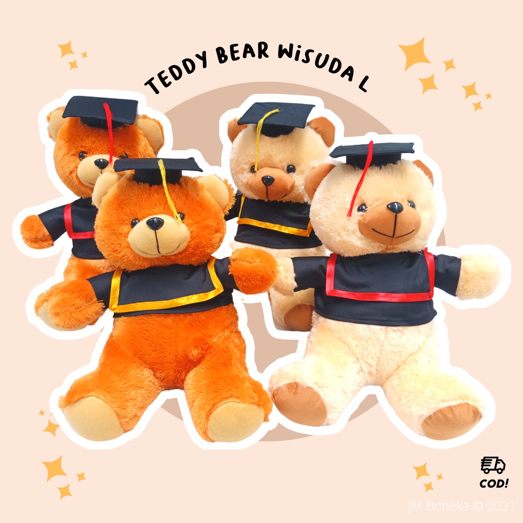 Jual BONEKA TEDDY BEAR WISUDA L / TEDDY BEAR GRADUATION PRESENT BEAR ...