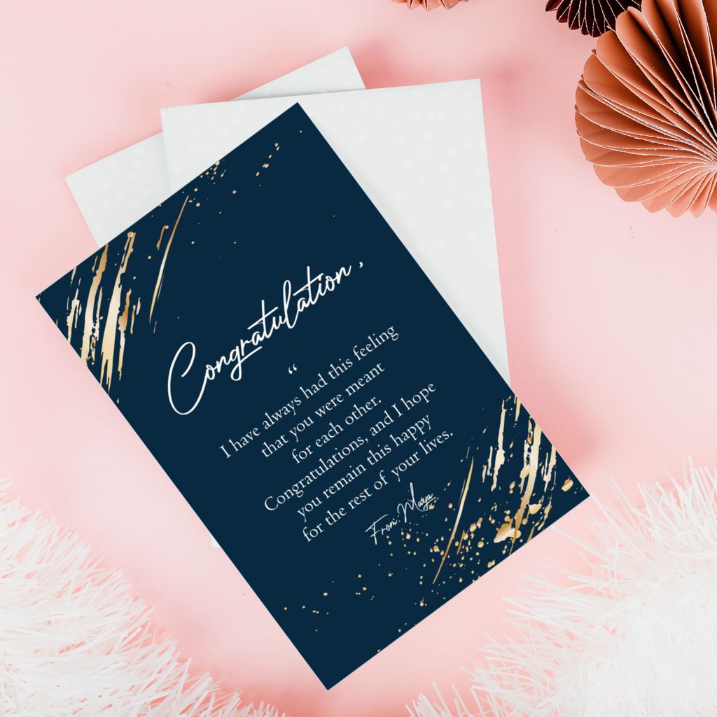 Jual Reques Tulisan Kartu Ucapan Untuk Wisuda, Pernikahan Wedding ...