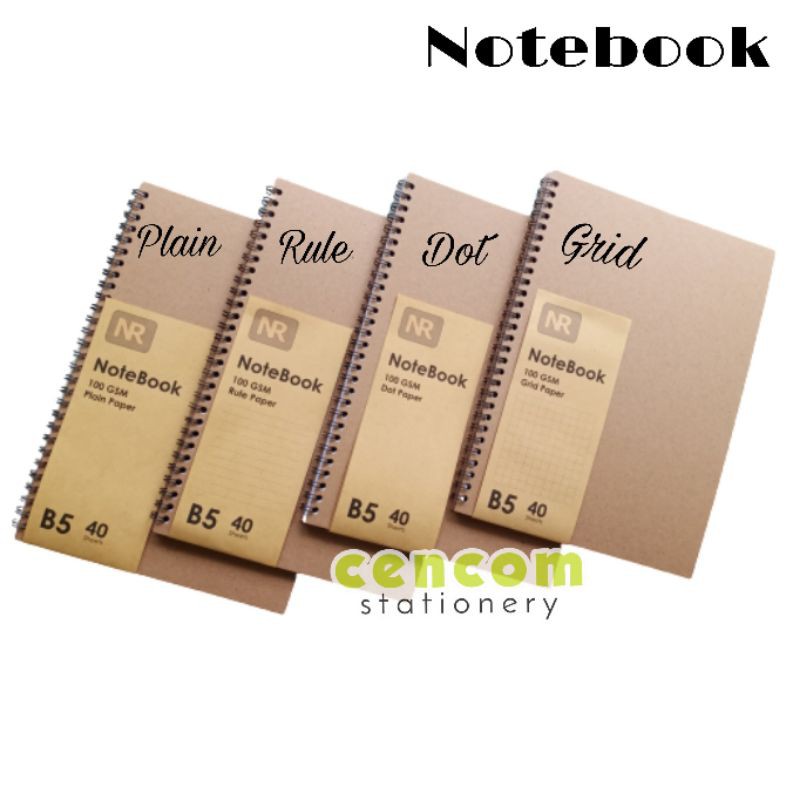 Jual Basic Notebook A5/B5 100 GSM Spiral/Jurnal Buku Tulis Catatan Ring ...