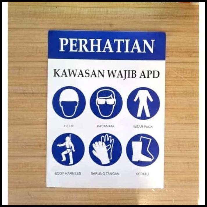 Jual Stiker Sign Kawasan Wajib Apd Sticker Safety Rambu K3 30X40Cm ...
