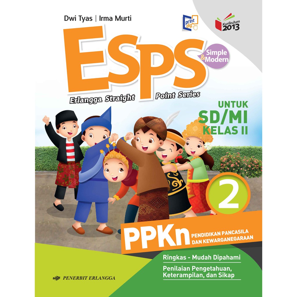 Jual BUKU ERLANGGA - ESPS: PPKN SD/MI KLS.II/K13N / 0023230420 | Shopee ...