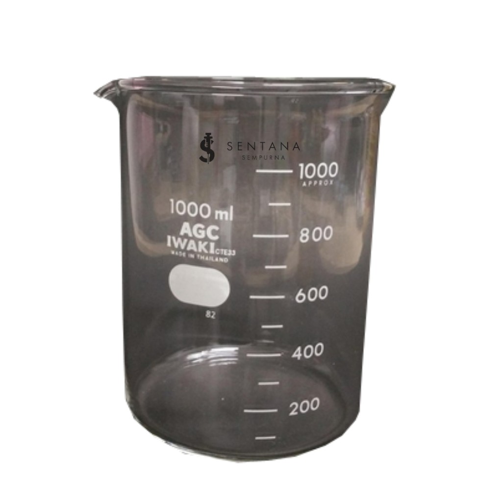 Jual Beaker Glass Iwaki Pyrex 1000 Ml Low Formgelas Kimia Kaca Gelas Piala Shopee Indonesia 9190