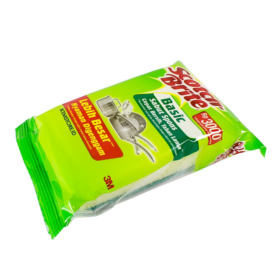 Jual 3M Scotch Brite Sabut Spons Cuci Piring Basic ID T36 | Shopee ...