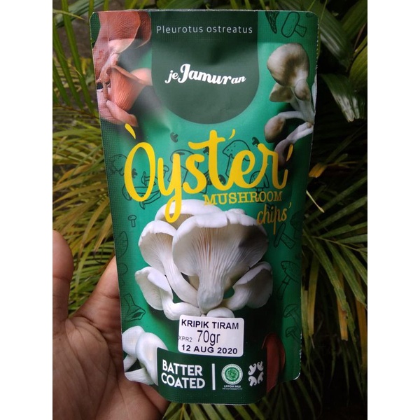 Jual Jejamuran Kripik Jamur TIRAM 70 gram Free Bubble Wrap Gratis Packing Kardus mushroom chips