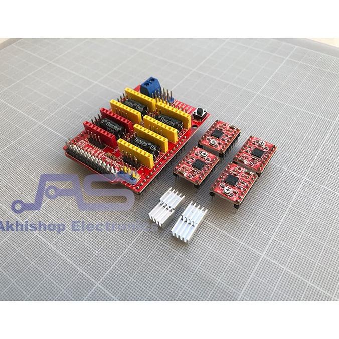 Jual CNC Shield V3 Engraving 3D Printer + 4pcs A4988 akh11 | Shopee ...