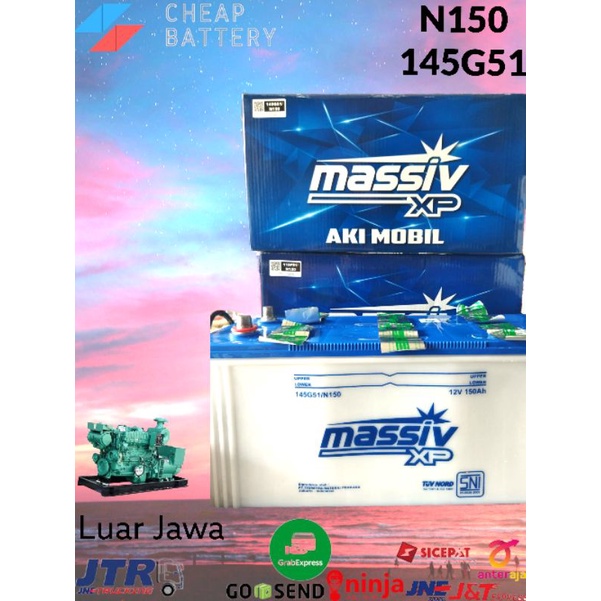 Jual Aki basah nassiv xp n150 145G51 12v 150ah battery | Shopee Indonesia