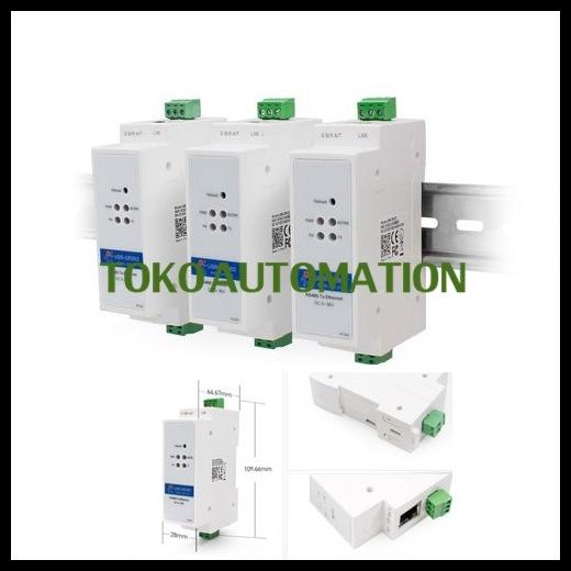 Jual Din Rail Rs485 To Ethernet Converter Rs485 To Rj45 Modbus Tcp Rtu ...