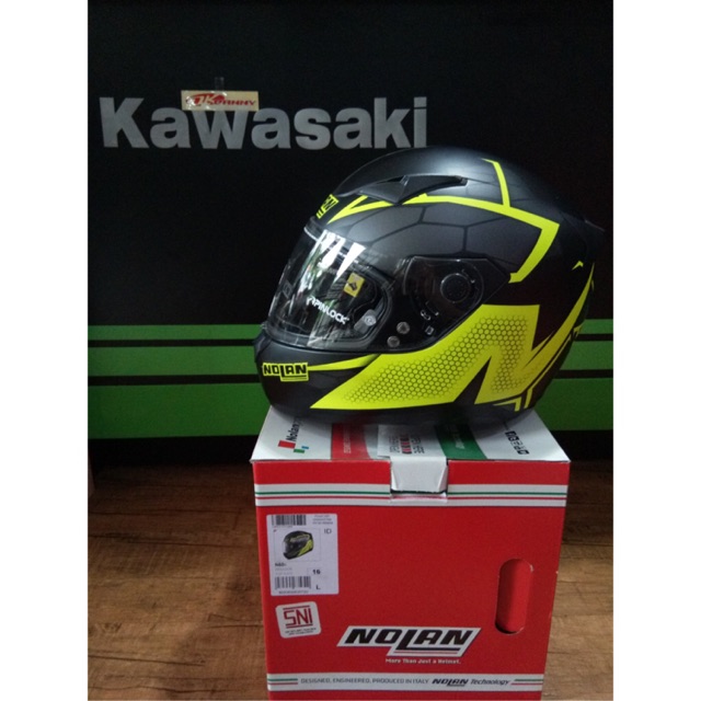 Jual Helm Nolan N60s black yellow size L | Shopee Indonesia