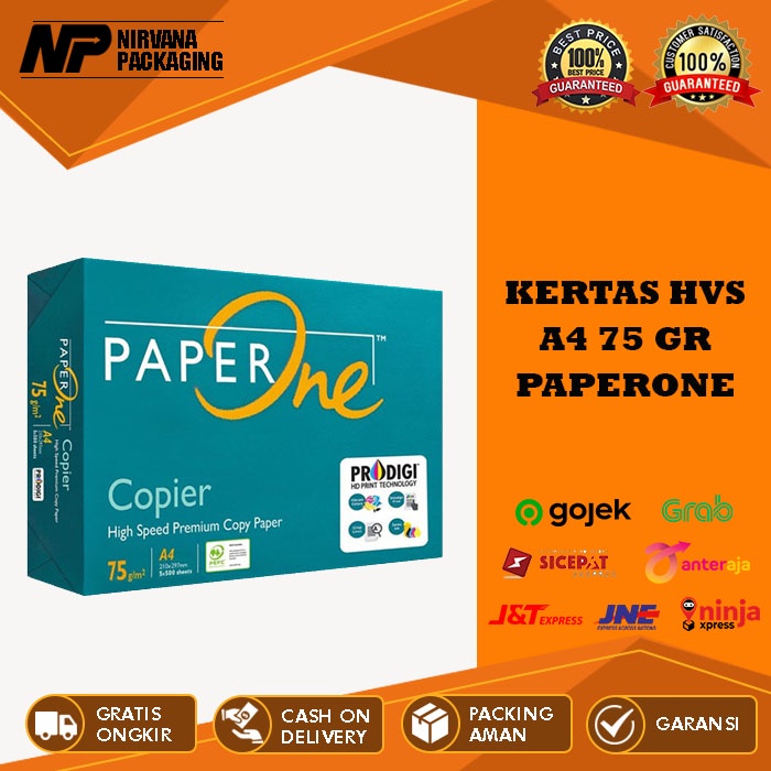 Jual Kertas Hvs A4 Paperone Paper One 75gr 70gr Print Fotocopy 1 Rim