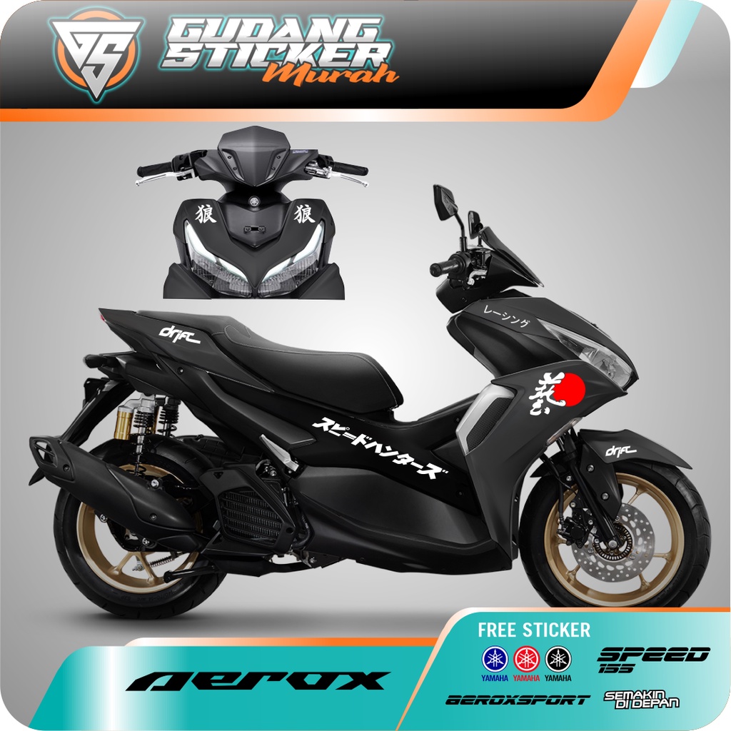 Jual Striping Cutting Yamaha Aerox Tulisan Jepang Jdm Simpel Aksesoris 