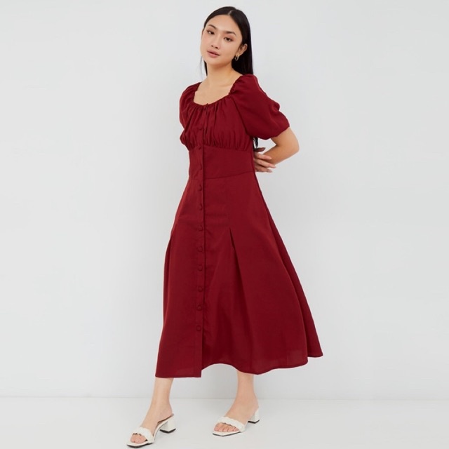 knit midi dress sleeveless Keilani High Neck Open Knit Midi Dress • Shop American Threads Women's Trendy Online Boutique Peach / S