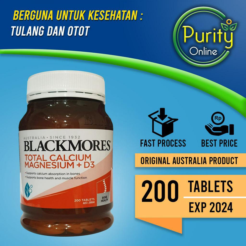 Jual Blackmores Total Calcium Magnesium + D3 200 Tablets (Original