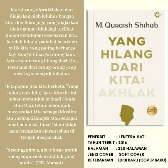 Jual Buku Yang Hilang Dari Kita : Akhlak | Shopee Indonesia