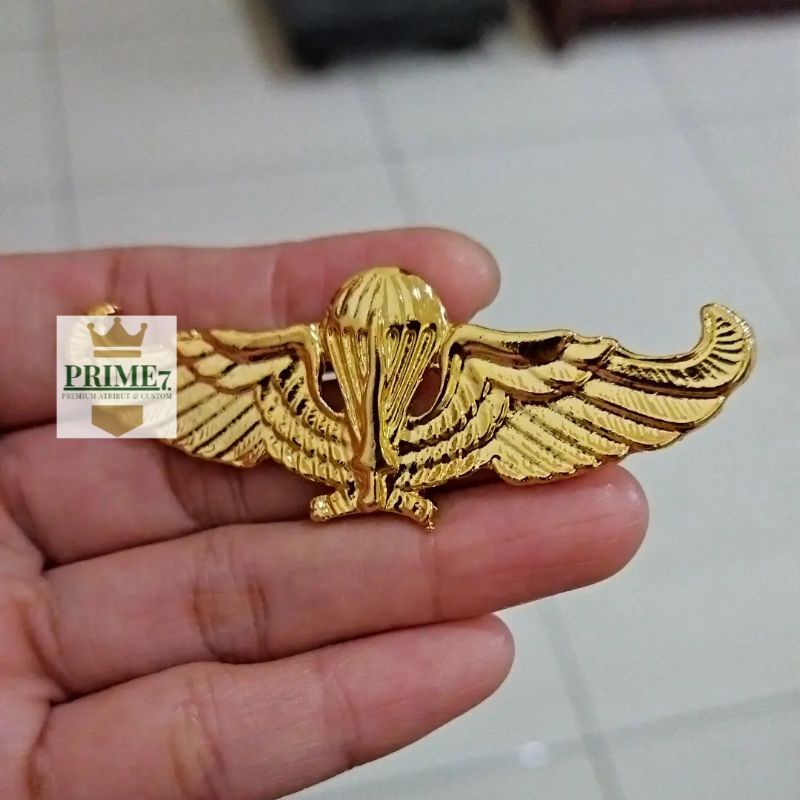 Jual WING BREVET PARA DASAR TNI AL PREMIUM SEPUH EMAS TIMAH COR TEBAL ...