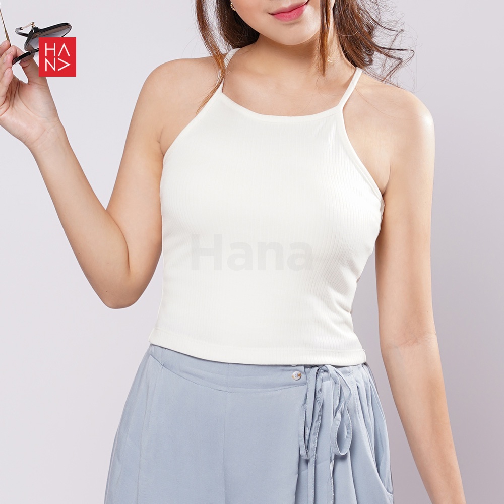 Jual Hana Fashion - Nora Basic Crop Tank Top Rajut Atasan Wanita ...