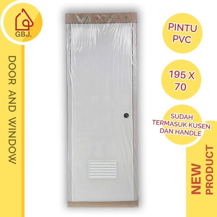 Jual Pintu Kamar Mandi Pvc Putih 195 X 70 + Handle Pintu + Kusen ...