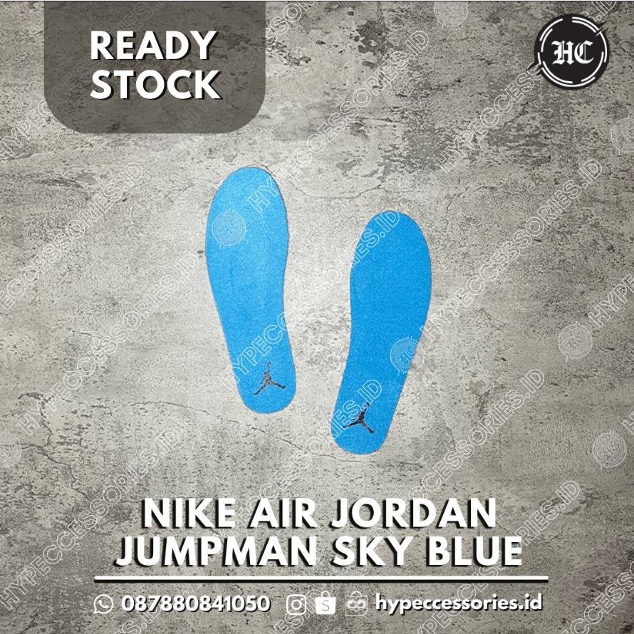 Jual [READY STOCK] Nike Air Jordan Insoles Jumpman Sky Blue Shopee