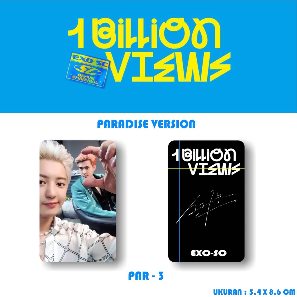 Photocard Exo Sc Billion EXO-SC Album Billion Views (Random