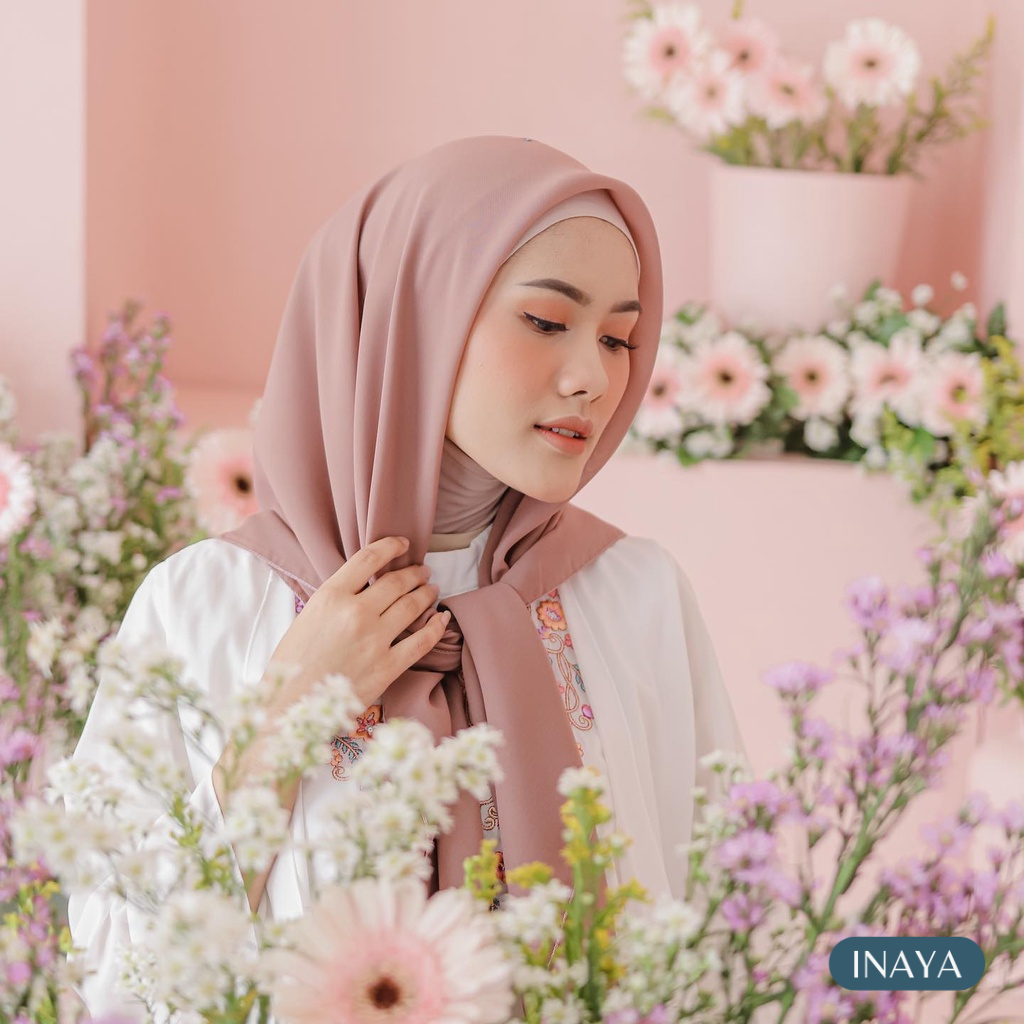 Jual Zena Bella Square Hijab Segi Empat Peanut Shopee Indonesia