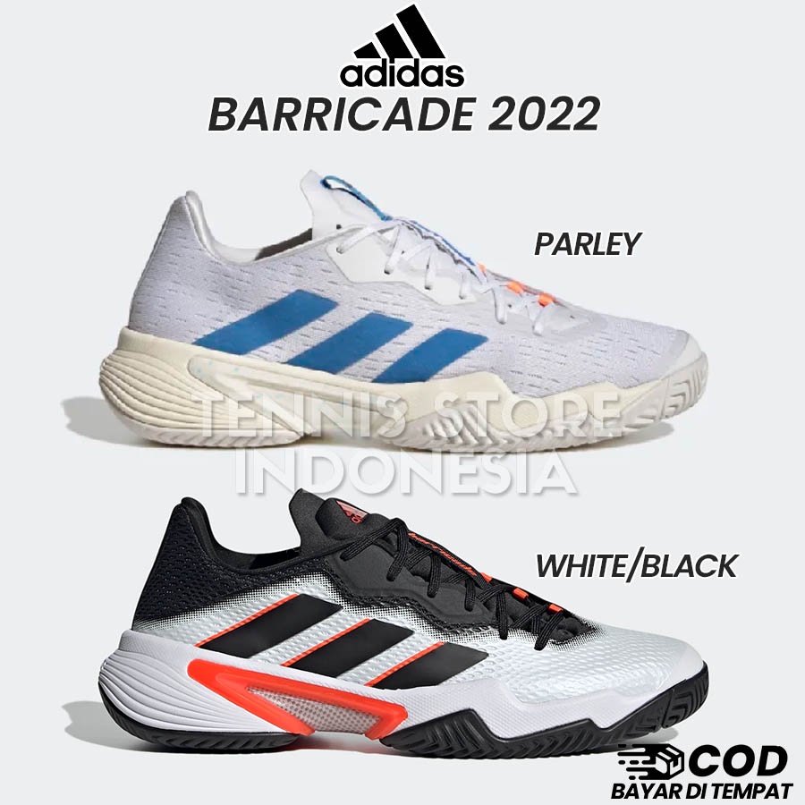 Jual Sepatu Tenis ADIDAS Barricade 2022 Parley / White / Black Original