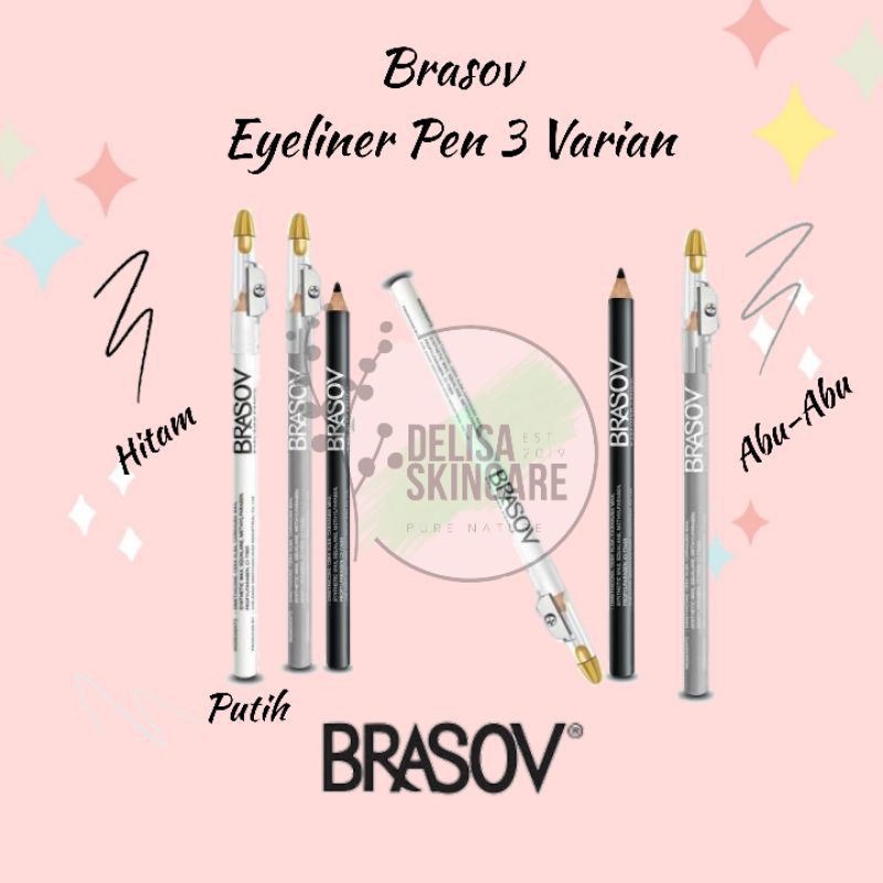 Jual Brasov Eyeliner Pencil Varian White Black Dan Grey Shopee