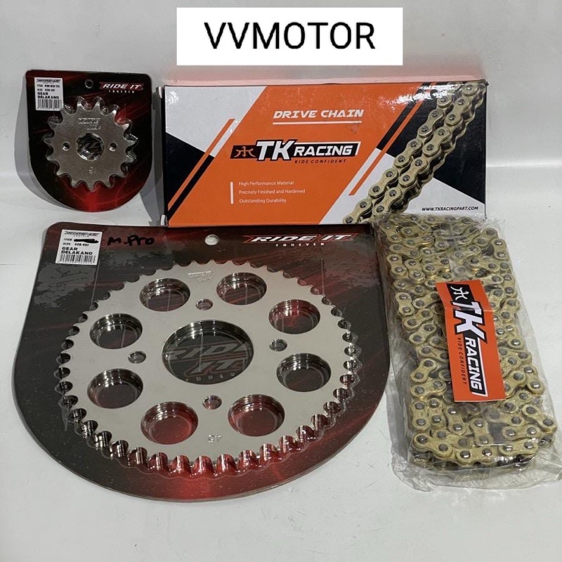 Jual KOMPLET Sepaket gear set Gear ride it rantai TK racing CB 150R/CBR