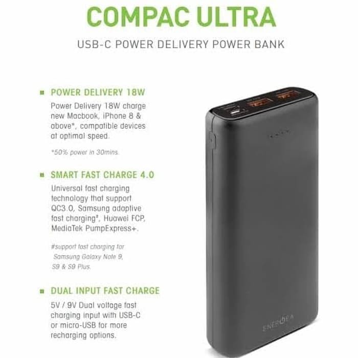 Jual Energea Original - Fast Powerbank Compac Ultra Usb C - PD 20 ...