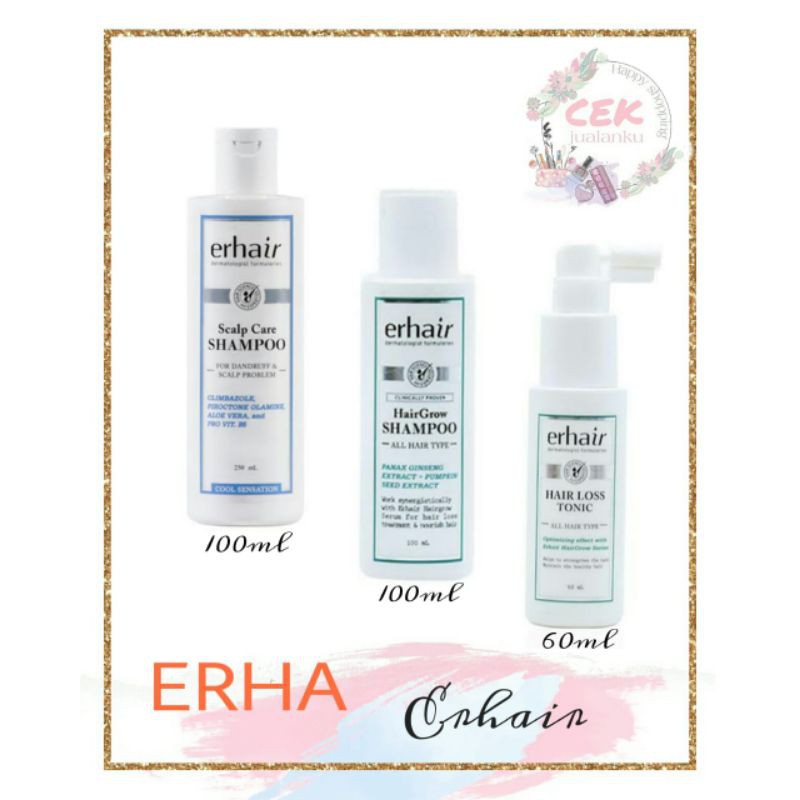 Jual ERHA Shampo Series (Hairgrow / ScalpCare / Hair Tonic) Shopee