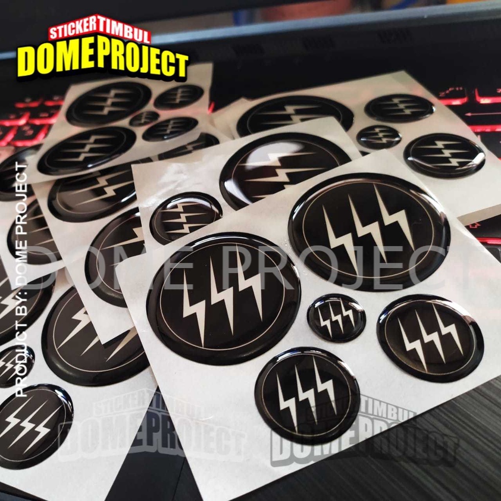Jual Stiker Petir SSS Timbul Resin Emblem Lentur Set | Shopee Indonesia