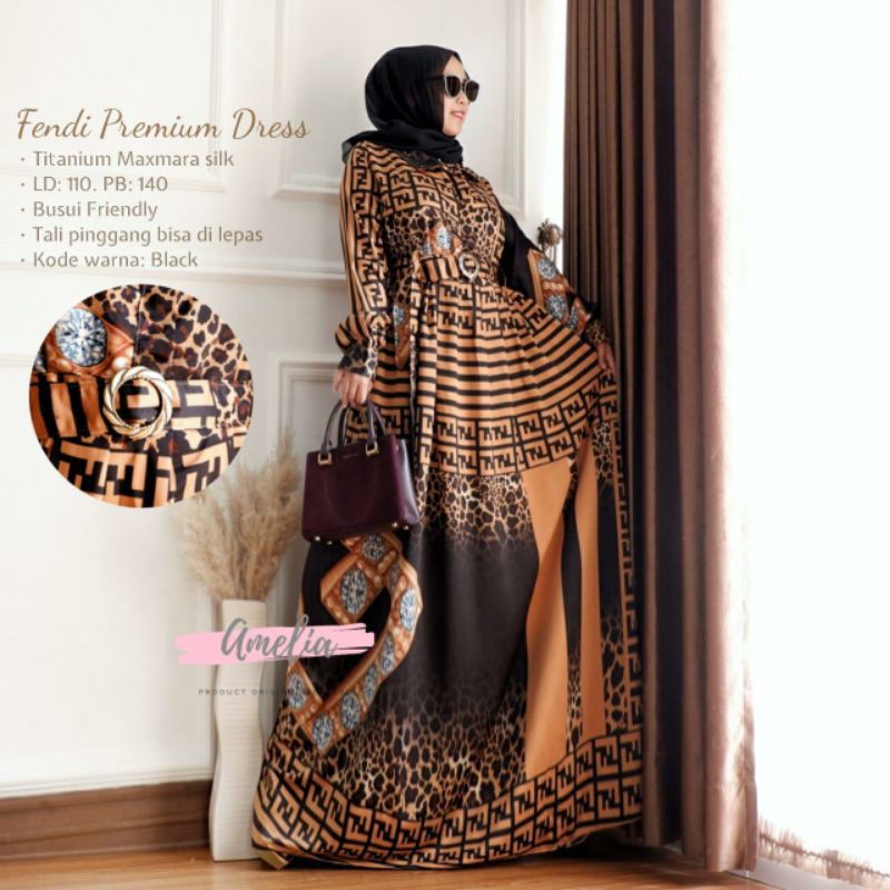 Baju dress fashion fendi