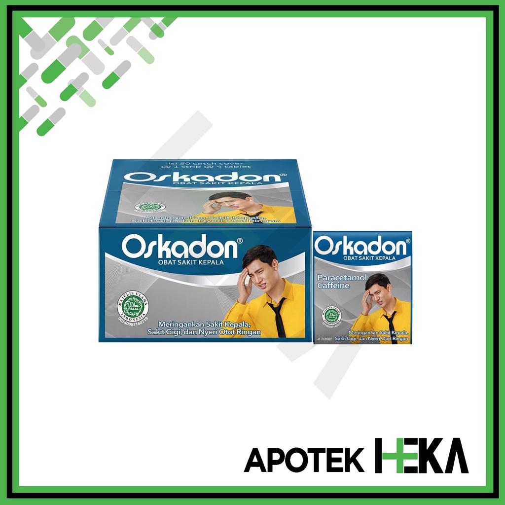 Jual Oskadon Tablet Obat Sakit Kepala Box Isi 50x4 Tablet Shopee