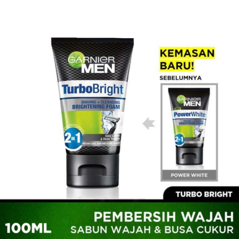 Jual Garnier Men Turbo Bright Shaving Cleansing Facial Foam Ml Ml Shopee Indonesia