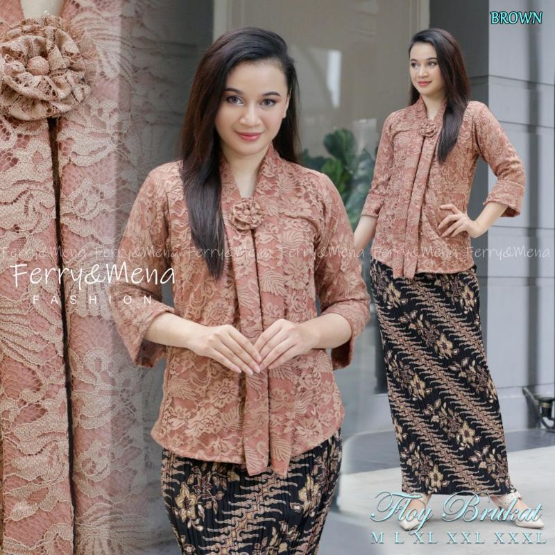 Jual Setelan Kebaya Floy Kartini Ld Kebaya Brokat Jumbo Kebaya