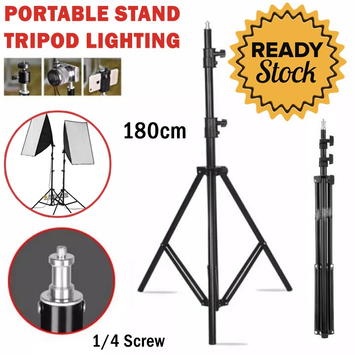 Jual Stand Lighting Photography Portable Tripod 180cm Foto Studio Tiang
