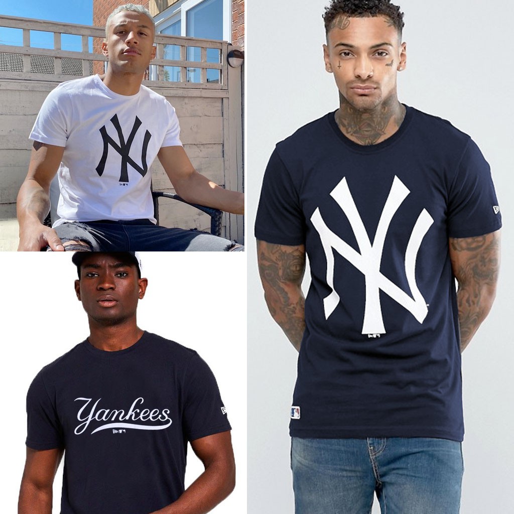 Kaos Baju Pria Wanita New York Yankees MLB Bahan katun