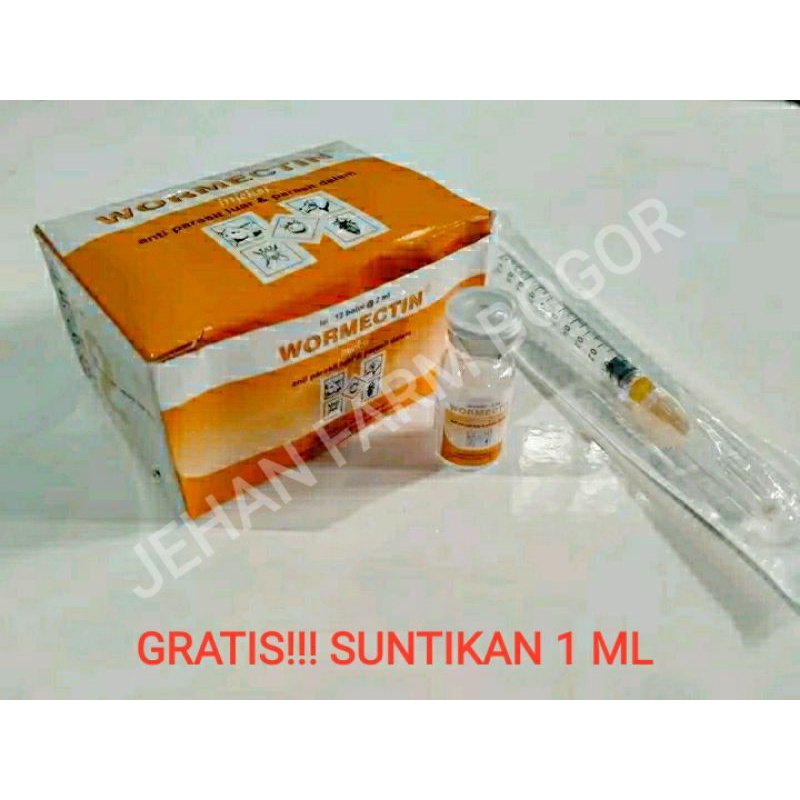 Jual WORMECTIN 2 ML PLUS SUNTIKAN 1ML / WORMECTIN INJEKSI 2 ML ...