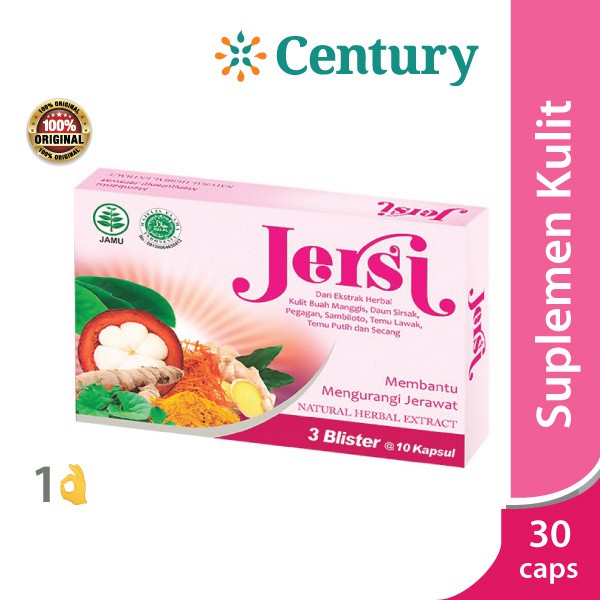 Jual Jersi Obat Jerawat 3 Blister Isi 30 Kapsul / Jerawat / Kulit ...