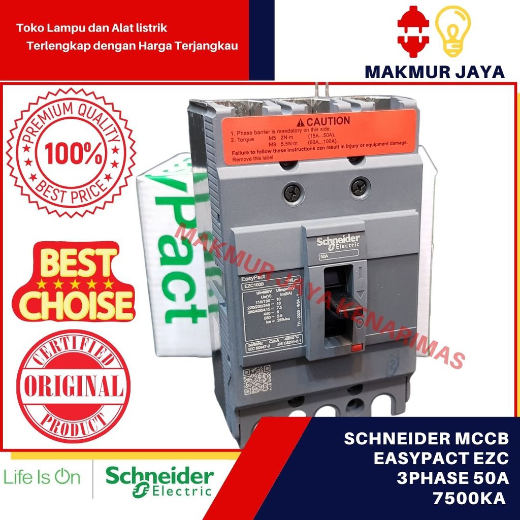 Jual MCCB Schneider 3p 20A 30A 40A 50A 60A 70A 80A 100A 125A 160A 200A ...