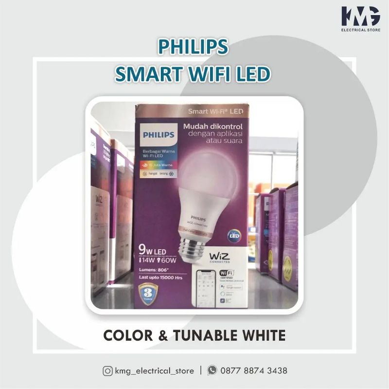 Jual LAMPU PHILIPS SMART WIFI LED 9W | Shopee Indonesia