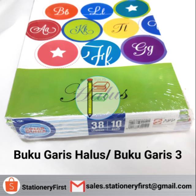 Jual Buku Tulis Sidu Garis Halus Garis 3 Sinar Dunia 38 Lembar Per Pack ...