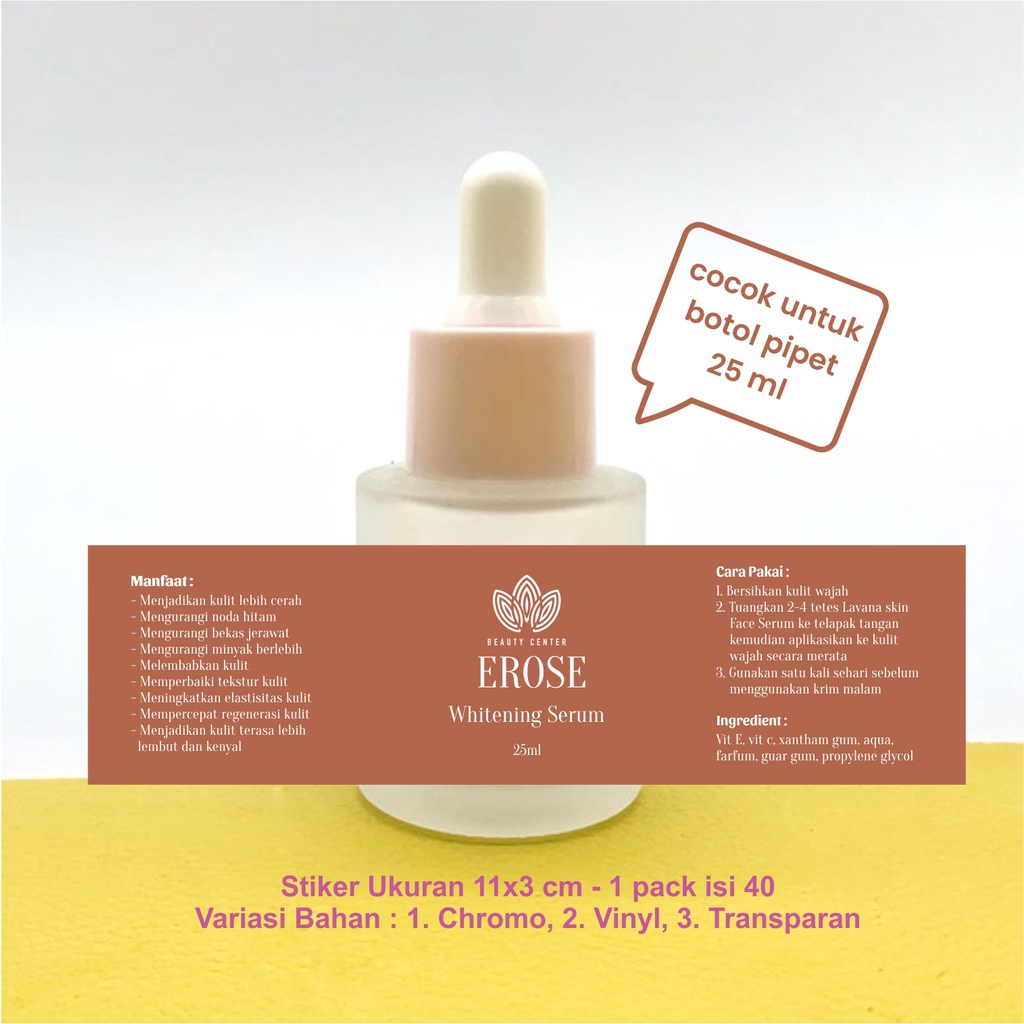 Jual Stiker Label Botol Pipet 25 ml | Shopee Indonesia