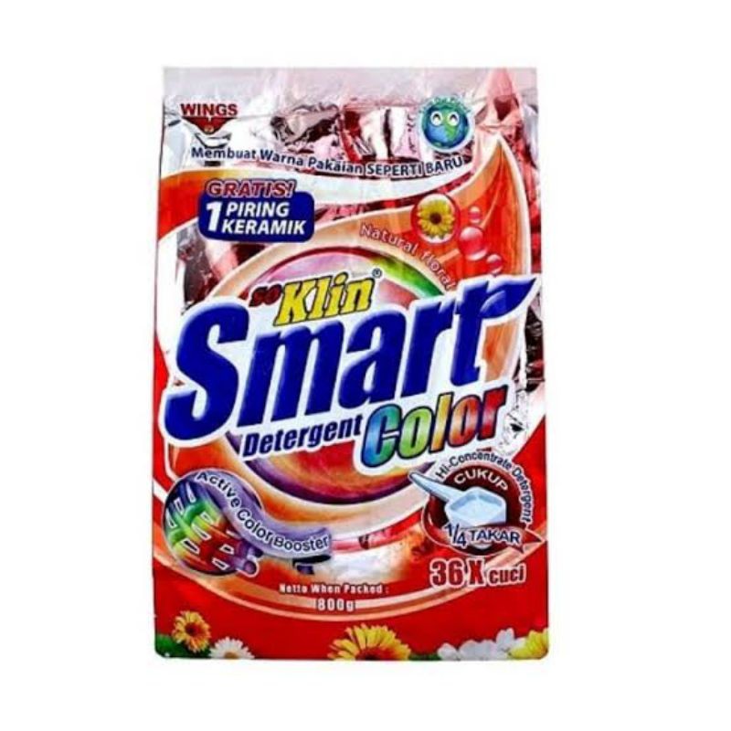 Jual SO KLIN SMART DETERGENT COLOR 800GR + FREE 1 PIRING KERAMIK ...
