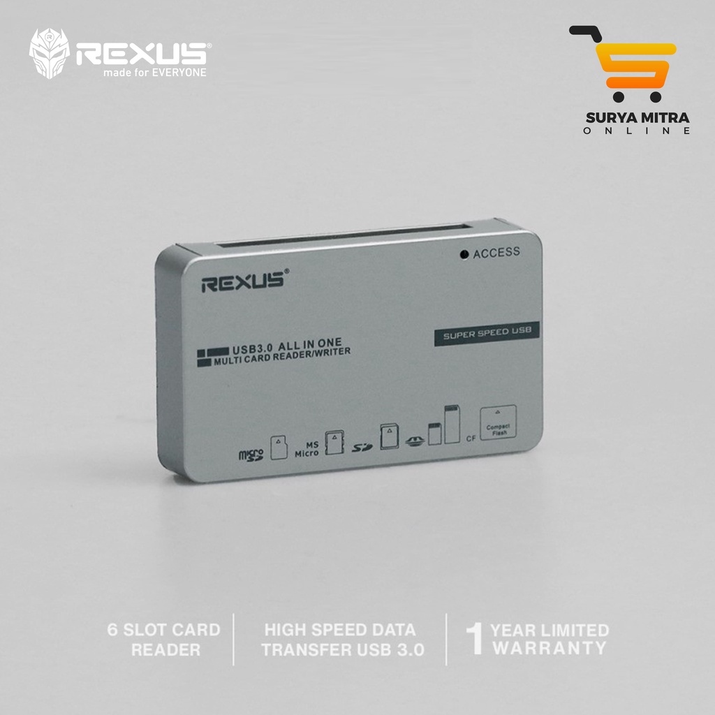 Jual Rexus USB 3.0 Card Reader All in 1 Multi Card Reader RXC308 | RXC ...